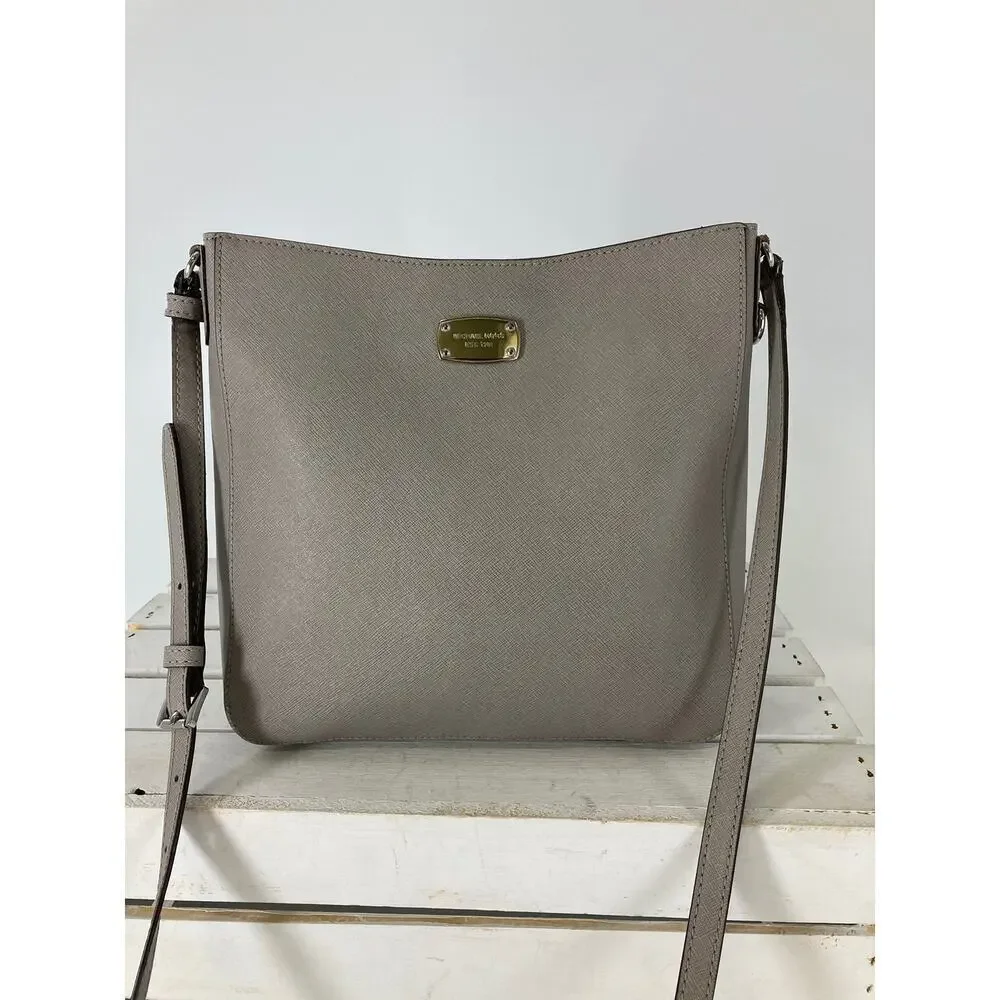 MICHAEL KORS, MEDIUM SIZE GRAY LEATHER CROSSOBODY BAG (ASIS)